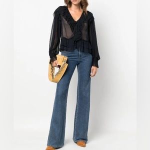 NWT - Ulla Johnson - Vivian Silk Blouse - Midnight - 2